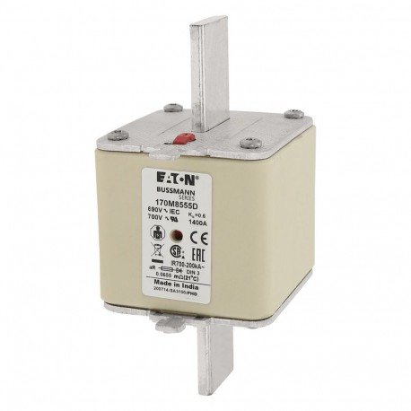 Eaton-moeller FUSE 1400A 690V aR DIN 3 HSDNH EATON ELECTRIC Fuse-link, high speed, 1400 A, AC 690 V, DIN 3, 76 x..