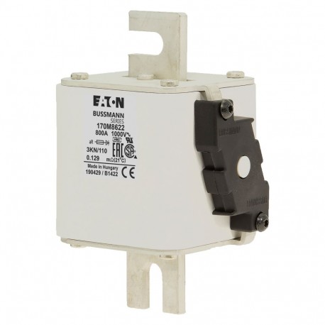 Eaton-moeller FUSE 800A 1000V 3KN/110 AR UR EATON ELECTRIC Fuse-link, high speed, 800 A, AC 1000 V, DIN 3, 74 x 9..
