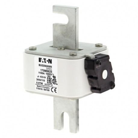 Eaton-moeller FUSE 1100A 1000V 3KN/110 AR UR EATON ELECTRIC Fuse-link, high speed, 1100 A, AC 1000 V, DIN 3, 74 x..
