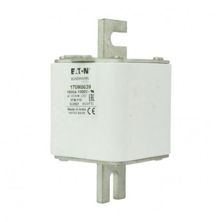 EATON - MOELLER FUSE 700A 1000V 3TN/110 AR UR FUSE 700A 1000V 3TN/110 AR UR 170M8636 EATON ELECTRIC Fuse-link, high speed, 700 A, AC 1000 V, DIN 3, 74 x 9..