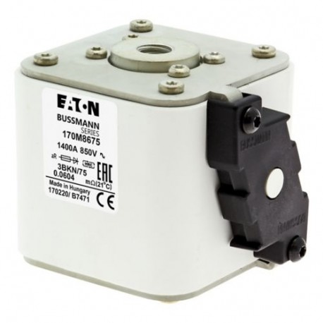 Eaton-moeller FUSE 1400A 850V 3BKN/75 AR EATON ELECTRIC Fuse-link, high speed, 1400 A, AC 850 V, size 3, 76 x 92 ..