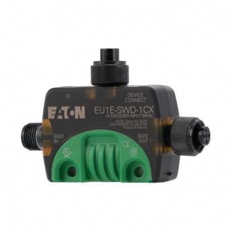EATON - MOELLER EU1E-SWD-1CX EU1E-SWD-1CX 174721 Y7-174721 EATON ELECTRIC SWD T-Connector counter module IP69K, one counter input with po..