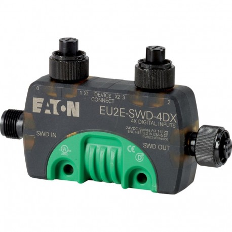 Eaton-moeller EU2E-SWD-4DX Y7-174726 EATON ELECTRIC SmartWire-DT T-Connector for IP69K I/O modules, 24 V DC, four i..