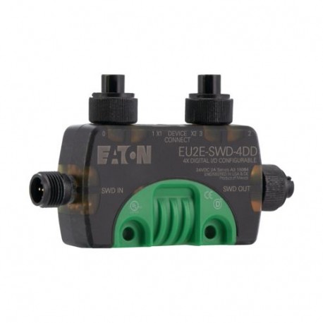 Eaton-moeller EU2E-SWD-4DD Y7-174732 EATON ELECTRIC SmartWire-DT T-Connector for IP69K I/O modules, 24 V DC, four p..