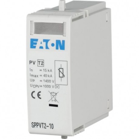 Eaton-moeller SPPVT2-10 Y7-176092 EATON ELECTRIC Surge arrester plug-in unit, pluggable, 1000V DC, 1p
