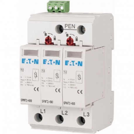 Eaton-moeller SPWT2-690-3P EATON ELECTRIC Surge arresters for wind energy, 690 VDC