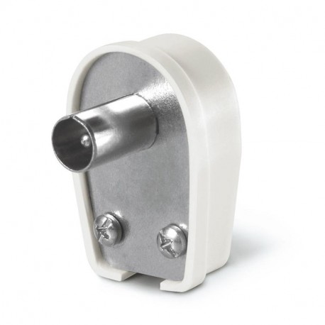 Scame 180.58/CEI 90°ANGLED COAXIAL CABLE PLUG 9,5 WHITE