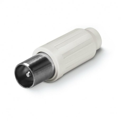 Scame 180.60/CEI-S COAXIAL CABLE PLUG 9,5 MM WHITE