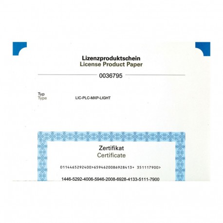EATON - MOELLER LIC-PLC-A LIC-PLC-A 181585 Y7-181585 EATON ELECTRIC License for adding XV-3.3-..-...-...-1B