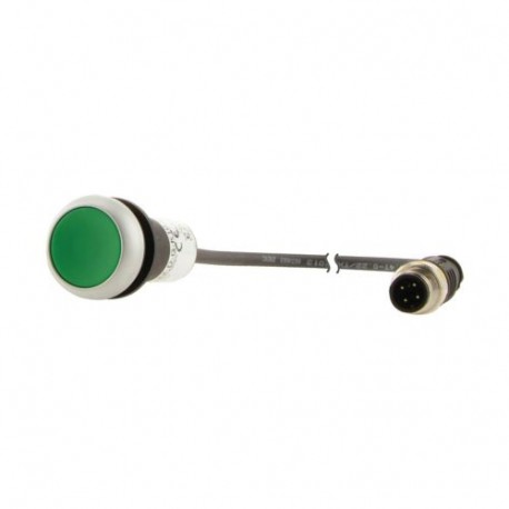 EATON - MOELLER C22-DR-G-K10-P3 C22-DR-G-K10-P3 181610 Y7-181610 EATON ELECTRIC Pushbutton, flat maintained green 1 N/O with cable 0.5m and ..