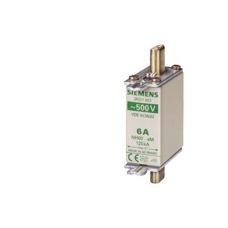 SIEMENS 3ND1830-8 3ND1830-8 SIEMENS LV HRC fuse element, NH000, In: 100 A, aM, Un AC: 500 V, Un DC: 440 V, Front indicator, li..