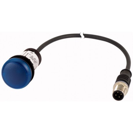 EATON - MOELLER C22-L-B-24-P30 C22-L-B-24-P30 185124 EATON ELECTRIC Indicator light, classic, flat, blue, 24 V AC/DC, cable (black) with m8..