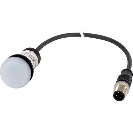 Eaton-moeller C22-L-W-24-P31 EATON ELECTRIC Indicator light, classic, flat, white, 24 V AC/DC, cable (black) with m..