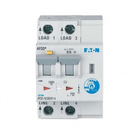 Eaton-moeller AFDD-16/2/B/001-A Y7-187201 EATON ELECTRIC Arc Fault Detection Device, 2 poles, B16A, 10mA, type A