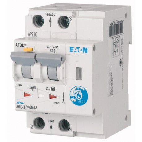 Eaton-moeller AFDD-16/2/B/001-LI/A DXA-EXT-ENCOD EATON ELECTRIC Switch fault electric arc, 2-pole, B16A, 10mA, type..