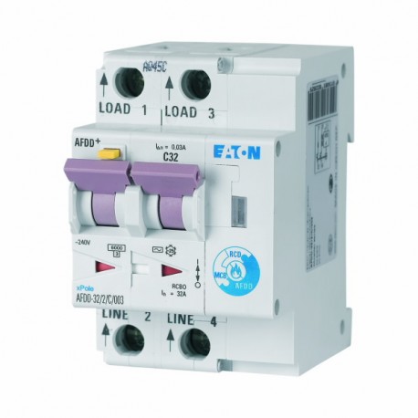 Eaton-moeller AFDD-32/2/B/003-LI/A Y7-187232 EATON ELECTRIC Switch fault electric arc, 2-pole, B32A, 30mA, type LI/A