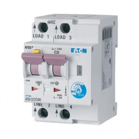 Eaton-moeller AFDD-32/2/C/003 Y7-187233 EATON ELECTRIC Arc Fault Detection Device, 2 poles, C32A, 30mA, type AC