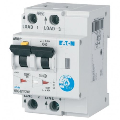 Eaton-moeller AFDD-40/2/B/003-A Y7-187237 EATON ELECTRIC Switch fault electric arc, 2-pole, B40A, 30mA, type A