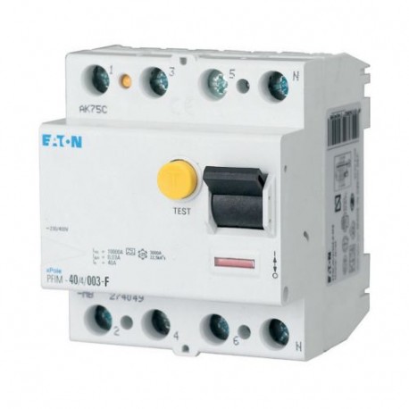 Eaton-moeller PFIM-63/4/03-G/F Y7-187361 EATON ELECTRIC Residual current circuit breaker (RCCB), 63A, 4p, 300mA, ty..