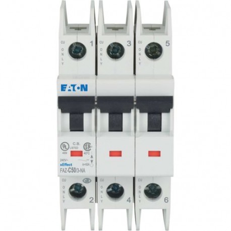 Eaton-moeller FAZ-C50/3-NA Y7-190791 EATON ELECTRIC Miniature circuit breaker (MCB), 50A, 3p, C-Char