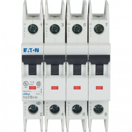 Eaton-moeller FAZ-C16/4-NA Y7-190817 EATON ELECTRIC Miniature circuit breaker (MCB), C16, 4 poles, NA
