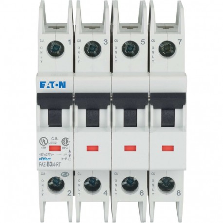 Eaton-moeller FAZ-B3/4-RT Y7-190847 EATON ELECTRIC Int. circuit breaker FAZ-RT, 3A, 4P, curve B