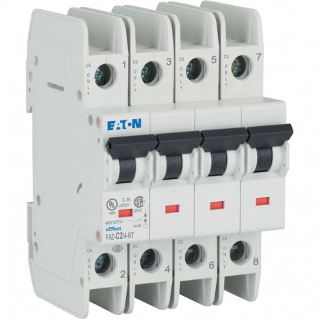 EATON - MOELLER FAZ-C2/4-RT FAZ-C2/4-RT 190866 Y7-190866 EATON ELECTRIC Int. circuit breaker FAZ-RT, 2A, 4P, C curve