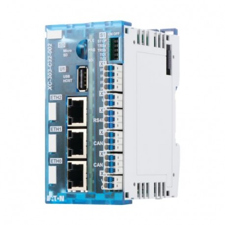 Eaton-moeller XC-303-C32-002 Y7-191080 EATON ELECTRIC XC303 modular PLC, small PLC, programmable CODESYS 3, SD Slot..