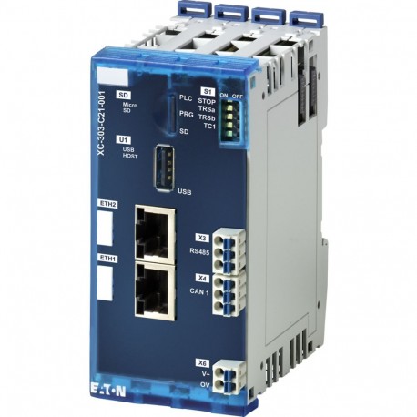 Eaton-moeller XC-303-C21-001 Y7-191081 EATON ELECTRIC XC303 modular PLC, small PLC, programmable CODESYS 3, SD Slot..