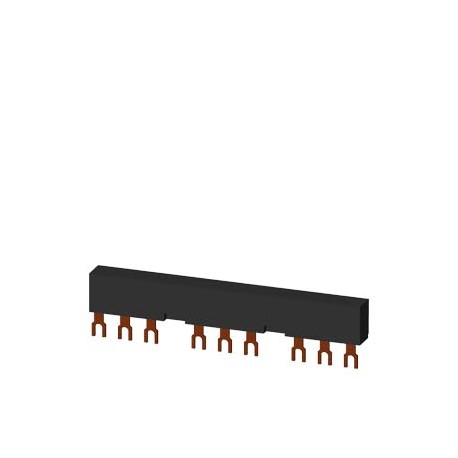 SIEMENS 3RV1915-2BB 3RV1915-2BB SIEMENS 3-phase busbars Modular spacing 55 mm for 3 switches and accessories Fork shape connecti..