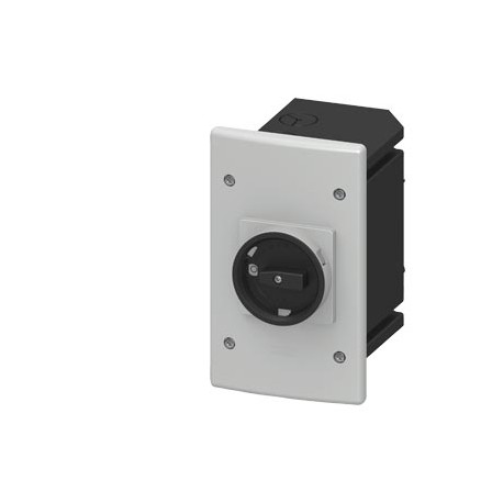 Siemens 3RV1923-2GA00 Molded-plastic installation enclosure with emergency stop rotary operating mechanism w..