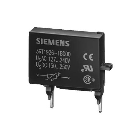 SIEMENS 3RT1926-1BB00 3RT1926-1BB00 SIEMENS Varistor, 24 ... 48 V AC, 24 ... 70 V DC surge suppressor, for mounting to contactor S..