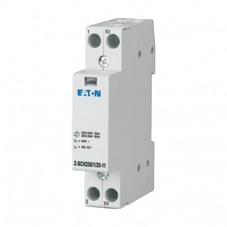 Eaton-moeller Z-SCH230/1/25-11 Y7-193886 EATON ELECTRIC Installation contactor, 230VAC/50Hz, 1N/O+1N/C, 25A