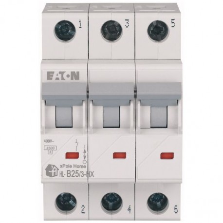 Eaton-moeller HN-B25/3 EATON ELECTRIC Miniature circuit breaker (MCB), 25 A, 3p, characteristic: B