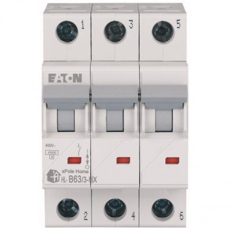 Eaton-moeller HN-B63/3 EATON ELECTRIC Miniature circuit breaker (MCB), 63 A, 3p, characteristic: B