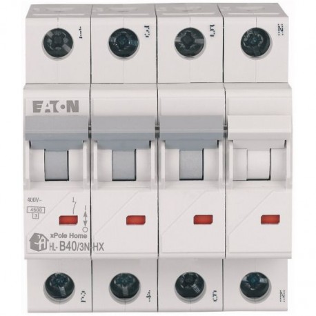 Eaton-moeller HN-B40/3N EATON ELECTRIC Miniature circuit breaker (MCB), 40 A, 3p+N, characteristic: B