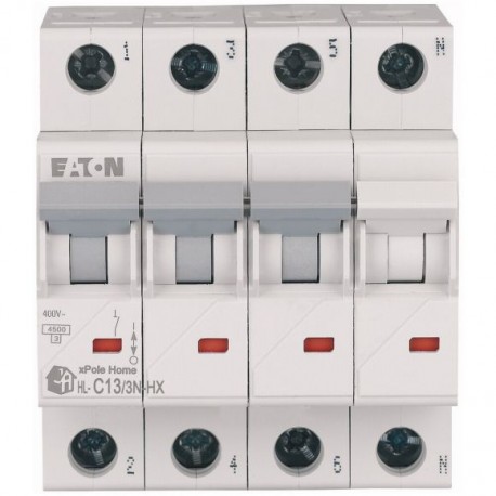 Eaton-moeller HN-C13/3N EATON ELECTRIC Miniature circuit breaker (MCB), 13 A, 3p+N, characteristic: C