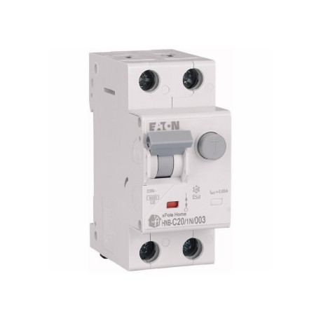 Eaton-moeller HNB-C20/1N/003 EATON ELECTRIC RCD/MCB combination, 20 A, 30 mA, MCB trip characteristic: C, 1p+N, RCD..