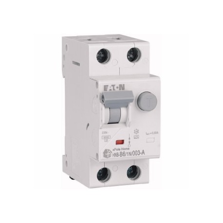 Eaton-moeller HNB-B6/1N/003-A EATON ELECTRIC RCD/MCB combination, 6 A, 30 mA, MCB trip characteristic: B, 1p+N, RCD..