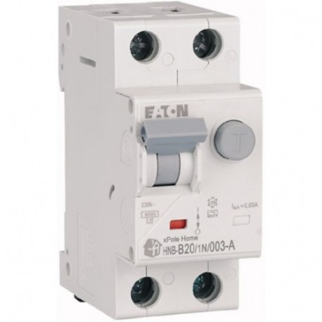 Eaton-moeller HNB-B20/1N/003-A EATON ELECTRIC RCD/MCB combination, 20 A, 30 mA, MCB trip characteristic: B, 1p+N, R..
