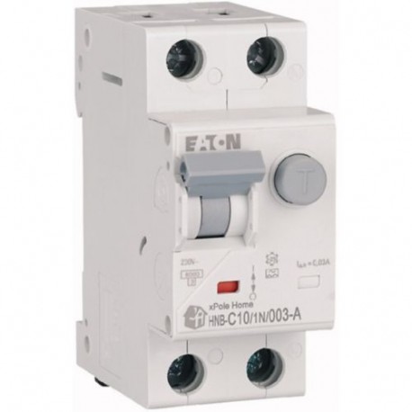 Eaton-moeller HNB-C10/1N/003-A EATON ELECTRIC RCD/MCB combination, 10 A, 30 mA, MCB trip characteristic: C, 1p+N, R..