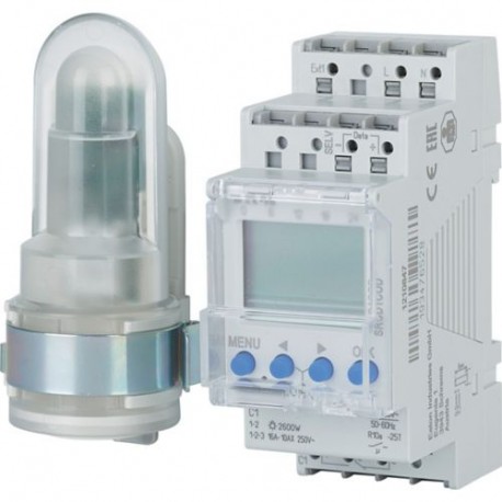Eaton-moeller SRCD1COD Y7-196847 EATON ELECTRIC Digital Light intensity time switch, DIN rail 2 TE, weekly program,..