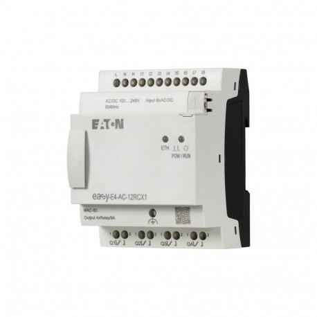 Eaton-moeller EASY-E4-AC-12RCX1 Y7-197216 EATON ELECTRIC Control relays, easyE4 (expandable, Ethernet), 100 240 V A..