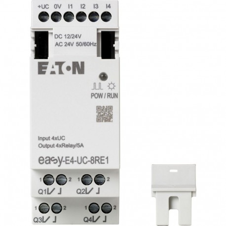 Eaton-moeller EASY-E4-UC-8RE1 Y7-197217 EATON ELECTRIC I/O expansion, For use with easyE4, 12/24 V DC, 24 V AC, Inp..