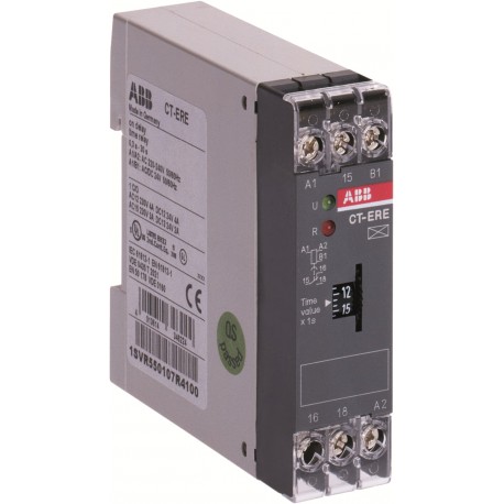 Abb CT-ERE CT-ERE Time relay, ON-delay 1c/o, 0.1-10s, 24VAC/DC 220-240VAC