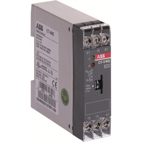 Abb CT-VWE CT-VWE Time relay, impulse-ON 1c/o, 0.1-10s, 24VAC/DC 220-240VAC
