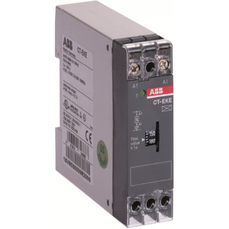 ABB CT-EKE CT-EKE 1SVR550509R2000 ABB CT-EKE Time relay, ON-delay solid-state, 1n/o, 3-300s, 24-240VAC/DC