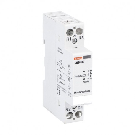 LOVATO ELECTRIC CN2002024 CN2002024 LOVATO Modular contactor Bipolar 20A 24V AC/DC 2NC