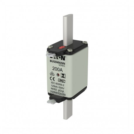 EATON - MOELLER NH FUSE 200A 500V GL/GG SIZE 02 NH FUSE 200A 500V GL/GG SIZE 02 200NHG02BI EATON ELECTRIC Fuse-link, LV, 200 A, AC 500 V, NH02, gL/gG, IEC, ..