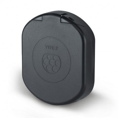 Scame 200.23260CR IP55 COVER BLACK COPERCHIO ROUND PRESA T2